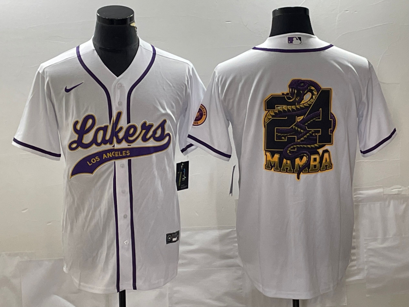 Men Los Angeles Lakers 24 Bryant white 2024 NBA Jersey20241120